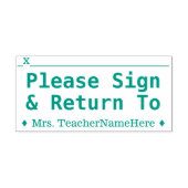 Eenvoudig "Log in en ga terug naar" + Aangepaste n Zelfinktende Stempel (Design)