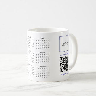 Eenvoudig logo bedrijf 2027 url jaarlijks zakelijk koffiemok