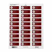 Eenvoudig Logo Bedrijf Retouradres Bourgogne Etiket (Full Sheet)