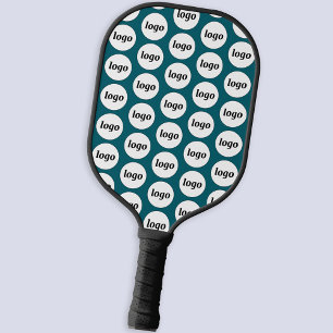 Eenvoudig Logo-bedrijfspatroon Blauwgroen groen Pickleball Paddle