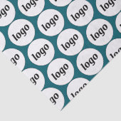 Eenvoudig Logo-bedrijfspatroon Blauwgroen groen Tissuepapier (Detail)