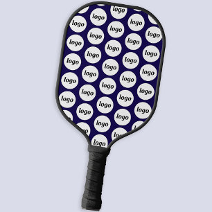 Eenvoudig Logo bedrijfspatroon Navy Blue Pickleball Paddle