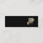 Eenvoudig Logo Black Earring Display met QR-code Mini Visitekaartje (Voorkant)