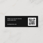 Eenvoudig Logo Black Earring Display met QR-code Mini Visitekaartje (Achterkant)
