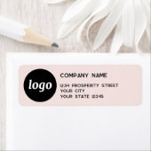 Eenvoudig Logo Blush roze bedrijfsformulier Etiket (Insitu)