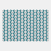 Eenvoudig Logo Business Branding Patroon Blauwgroe Inpakpapier Vel (Voorkant 2)