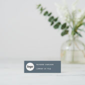 Eenvoudig logo en QR-code antracietgrijs Mini Visitekaartje (Staand voorkant)