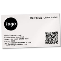 Eenvoudig Logo en QR Code Blush Roze