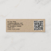 Eenvoudig Logo en QR Code Kraft Mini Visitekaartje (Achterkant)