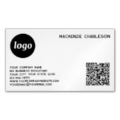 Eenvoudig logo en QR-code Magnetisch Visitekaartje (Voorkant)