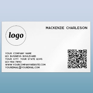 Eenvoudig logo en QR-code Magnetisch Visitekaartje