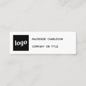 Eenvoudig logo en QR-code Mini Visitekaartje (Voorkant)