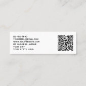 Eenvoudig logo en QR-code Mini Visitekaartje (Achterkant)