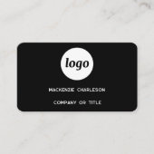 Eenvoudig logo en QR-code Visitekaartje (Voorkant)