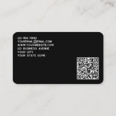 Eenvoudig logo en QR-code Visitekaartje (Achterkant)