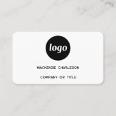 Eenvoudig logo en QR-code Visitekaartje (Voorkant)