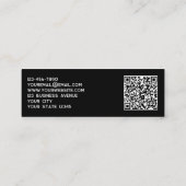 Eenvoudig logo en QR-code zwart Mini Visitekaartje (Achterkant)