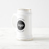 Eenvoudig logo en tekst bedrijf bierpul (Voorkant links)