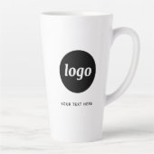 Eenvoudig logo en tekst bedrijf latte mok (Rechts)