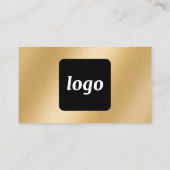 Eenvoudig logo en tekst goudeffect visitekaartje (Achterkant)