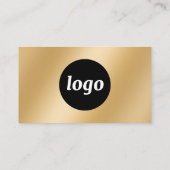 Eenvoudig logo en tekst goudeffect visitekaartje (Achterkant)