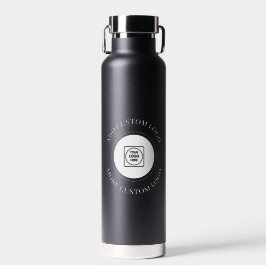 Eenvoudig logo- en tekst zakelijk branding ontwerp waterfles