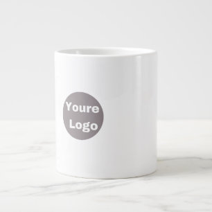 Eenvoudig logo en tekst Zakelijk personaliseren Grote Koffiekop