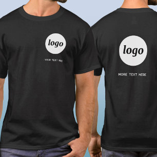 Eenvoudig Logo en Tekst Zakelijk Wapen en Achterka T-shirt