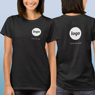 Eenvoudig logo en tekst Zakelijk wapen en achterka T-shirt