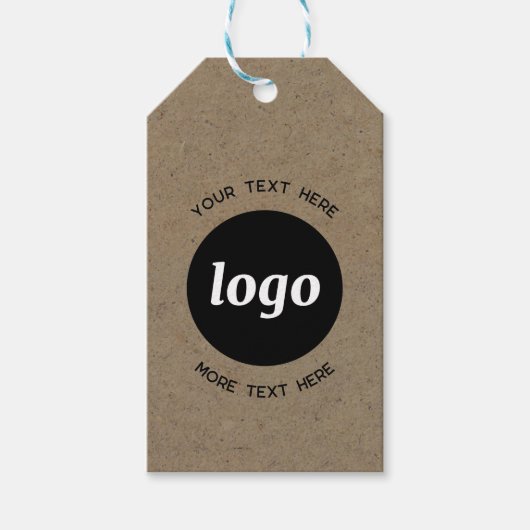 Eenvoudig Logo- en tekstwitboek Cadeaulabel (Voorkant)