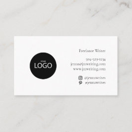 Eenvoudig Logo Instagram Pinterest Black White Visitekaartje