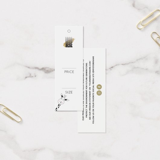 Eenvoudig Logo label winkelprijs Mini Visitekaartjes (Kantoor)