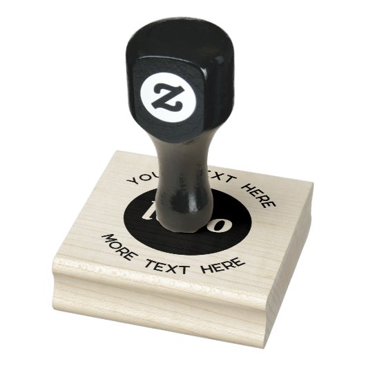 Eenvoudig logo met tekst bedrijf rubberstempel (Stempel)