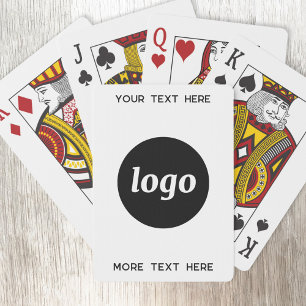 Eenvoudig Logo Met Zakelijke Promotionele Tekst Pokerkaarten