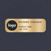 Eenvoudig Logo Minimalistisch Goud Effect Naamplaatje
