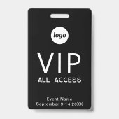 Eenvoudig Logo Minimalistisch VIP-Event Badge (Voorzijde)