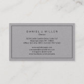 Eenvoudig Logo monogram minimalistisch zwart-wit e Visitekaartje (Achterkant)