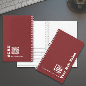 Eenvoudig Logo Motto Bourgondië Witte Haarsalon Notitieboek