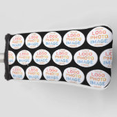 Eenvoudig Logo- of fotoherhalingspatroon Golfheadcover (Voorkant)