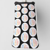 Eenvoudig Logo- of fotoherhalingspatroon Golfheadcover (Draai 90)