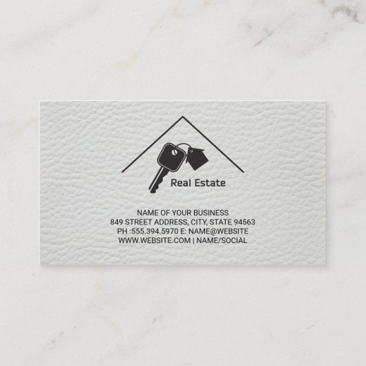 Eenvoudig Logo onroerend goed | Visitekaartje van  (Achterkant)