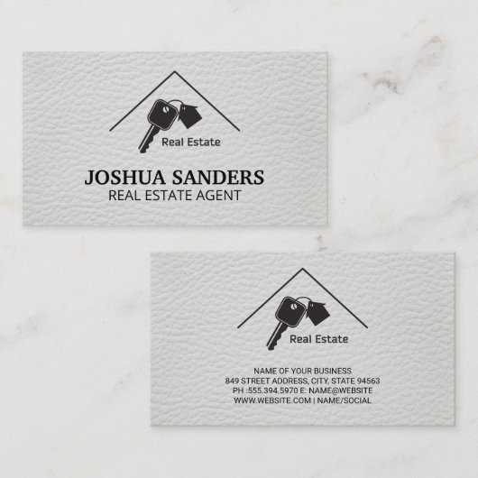 Eenvoudig Logo onroerend goed | Visitekaartje van (Voorkant / Achterkant)
