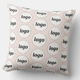 Eenvoudig Logo Patroon Blush Roze Kussen