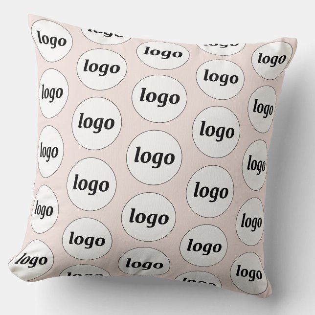 Eenvoudig Logo Patroon Blush Roze Kussen (Logo pattern business promotional throw pillow)