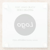 Eenvoudig Logo Professioneel Bedrijf Glazen Onderzetter (Achterkant)