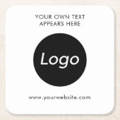 Eenvoudig Logo Professioneel Bedrijf Kartonnen Onderzetters (Voorkant)