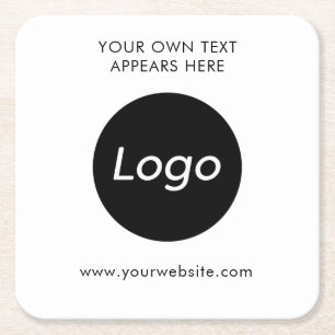 Eenvoudig Logo Professioneel Bedrijf Kartonnen Onderzetters