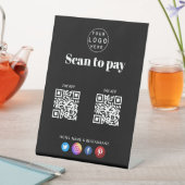 Eenvoudig Logo scannen naar toepassingen met 2 QR- Reclamebord Met Voetstuk (Insitu)