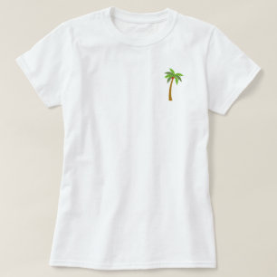 Eenvoudig logo t-shirt palmboom