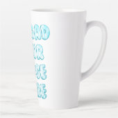 Eenvoudig logo, tekst en afbeelding op ware groott latte mok (Rechts)